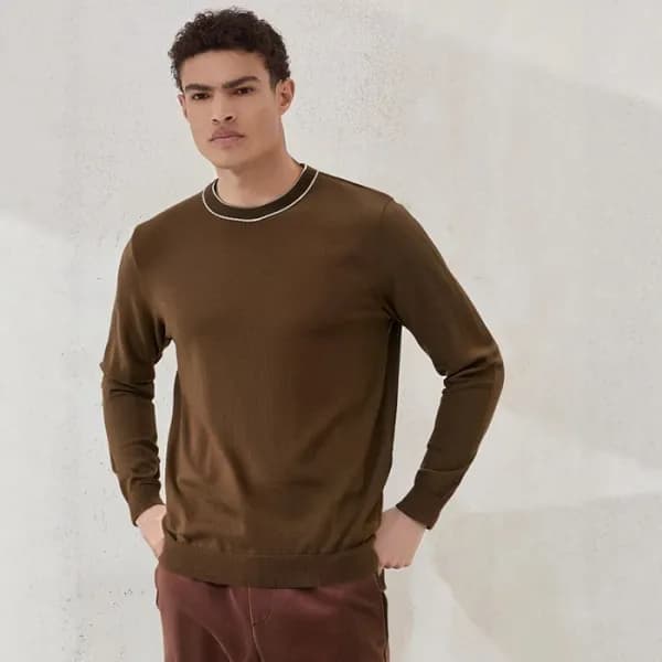 브루넬로쿠치넬리 남성 라운드 니트 - Brunello Cucinelli Mens Round… - 1