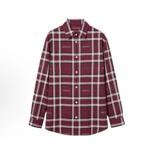 구찌 남성 체크 셔츠 - Gucci Mens Flanner Shirt - guc13183… - 1