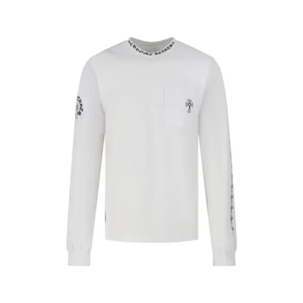 크롬하츠 남성 라운드 긴팔티 - Chrome Hearts Mens Round Tshirt … - 1