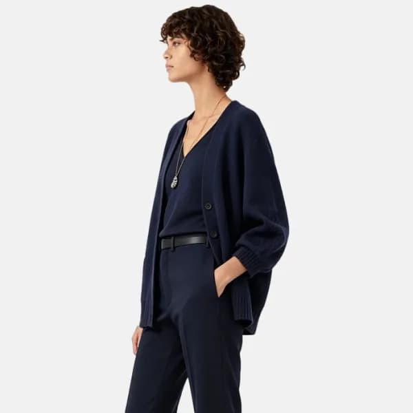 로로피아나 여성 브이넥 가디건 - Loro Piana Womens V-neck Cardig… - 1
