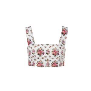 돌체앤가바나 여성 플로럴 크롭 탑 - Dolce&Gabbana Womens Floral C…