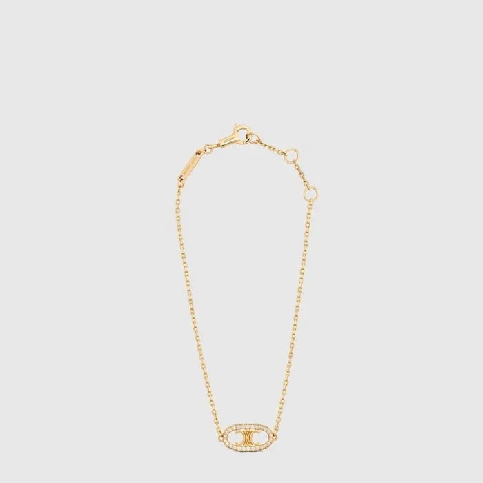 셀린느 여성 마이용 트리옹프 다이아몬드 브레이슬릿 - Celine Womens Maillon Triomphe Diamond Bracelet - acc10606x - 1