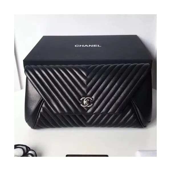 Chanel 2018 Women Leather Flap Clutch Bag ,29CM - … - 1