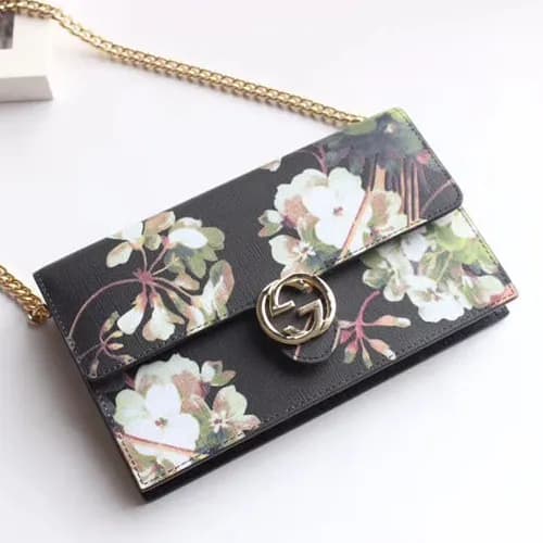 Gucci GG Flower Chain Shoulder Bag,19CM - 구찌 GG 플라… - 1
