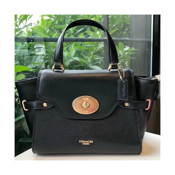 Coach Leather Tote Shoulder Bag,32cm - 코치 레더 토트 숄더… - 1