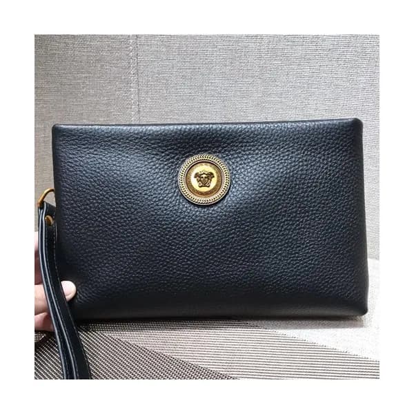 Versace Leather Clutch Bag,24CM - 베르사체 레더 남성용 클러치백… - 1