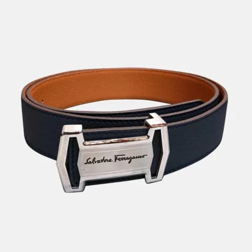 Salvatore Ferragamo 2019 Mens Box Logo Togo Leathe… - 1