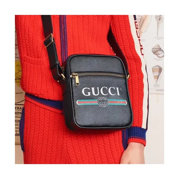 Gucci Print Messenger Shoulder Bag,25CM - 구찌 프린트 남… - 1
