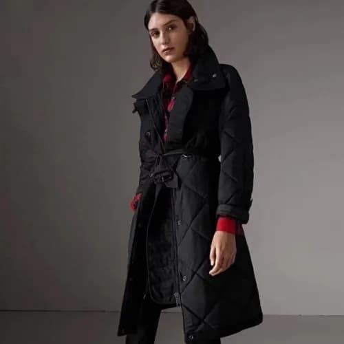 Burberry 2019 Ladies Diamond Quilting Long Padding… - 1
