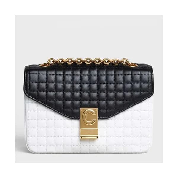 Celine C Leather Chain Shoulder Bag,22CM - 셀린느 C 레… - 1