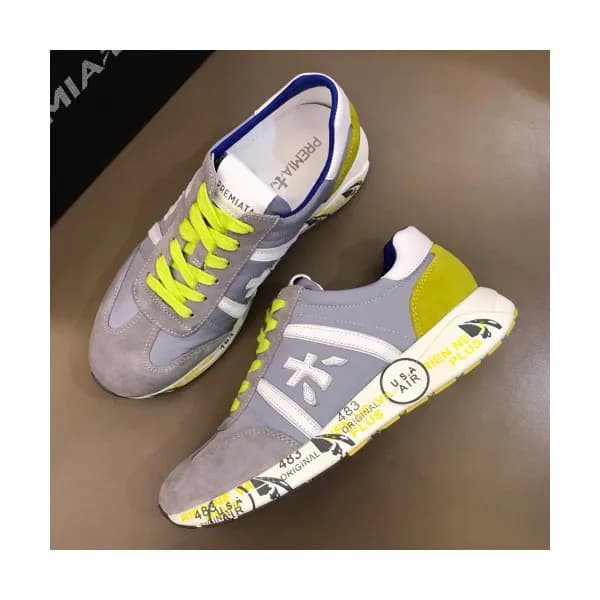Premiata 2019 Mens Initial Logo Cajual Suede Sneak…