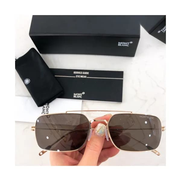 Montblan 2019 Mens Retro Logo Metal Frame Eyewear… - 1