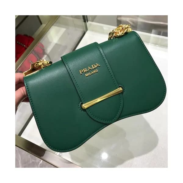 Prada 2019 Sidonie Saffiano Chain Shoulder Bag,24c… - 1