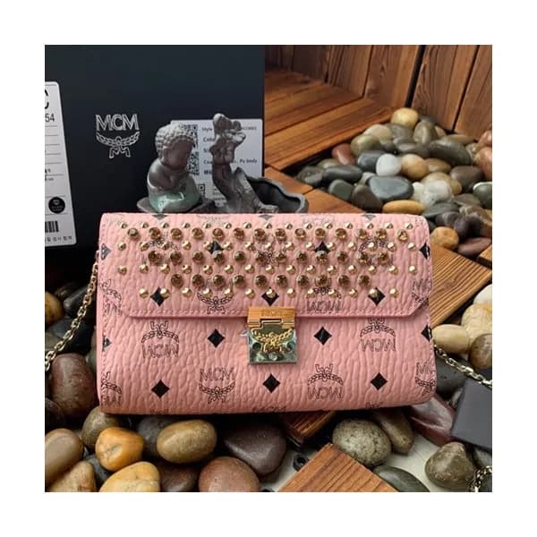 MCM 2019 Millie Visetos Chain Shoulder Cross Bag,2… - 1