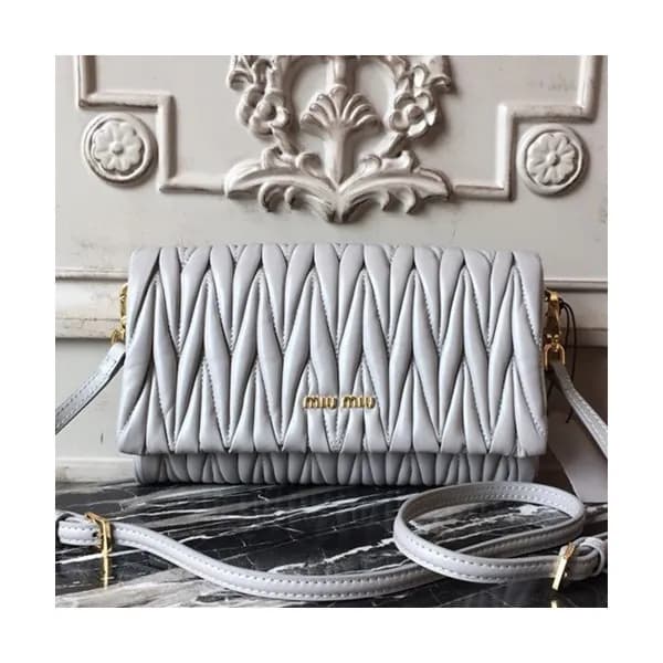 MiuMiu 2019 Matelasse Shoulder Cross Bag,21.5cm … - 1