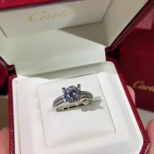 CARTIER Ring -까르띠에 여성용 18K 도금 골드 반지 CAR0032.컬러(화이… - 1