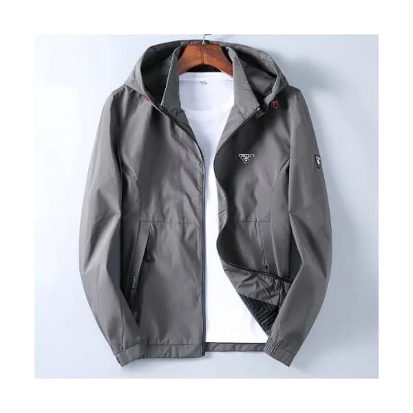 Prada 2019 Mens Steel Logo Casual Cotton Jacket - … - 1