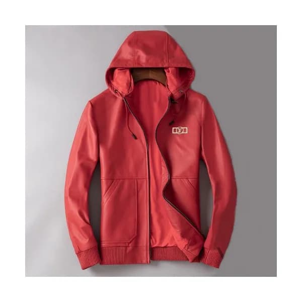 Louis vuitton 2019 Mens Logo Leather Jacket - 루이비통… - 1