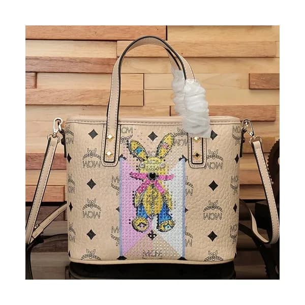 MCM 2019 Anya Visetos Mini Tote Shoulder Shopper B… - 1
