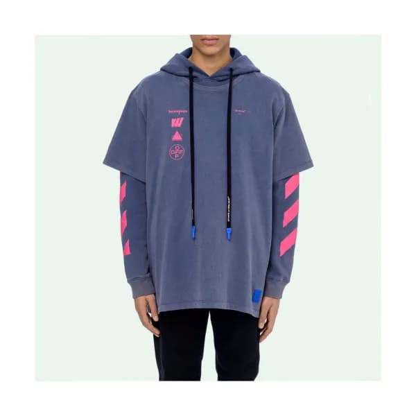 Off-white 2019 Mm/Wm Logo Cotton Oversize HoodT - … - 1