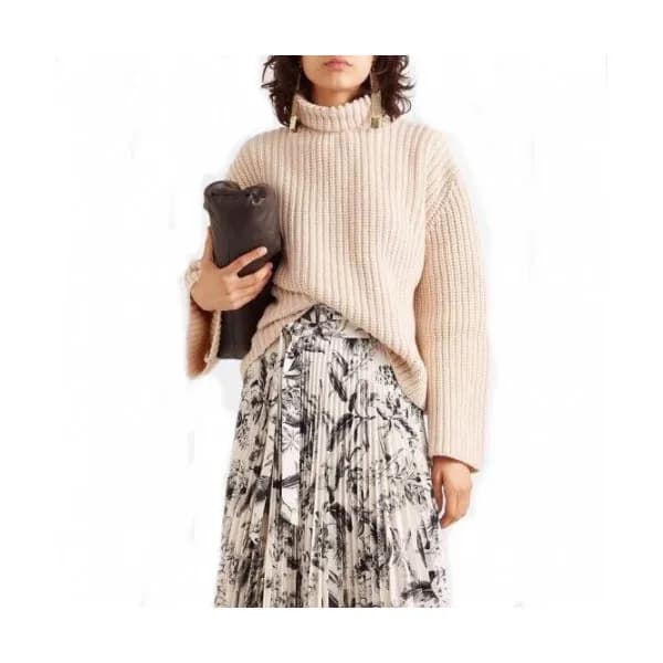 Loewe 2020 Womens Trendy Turtle-neck Wool Sweater … - 1
