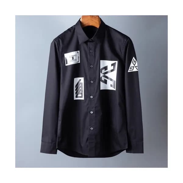 Givenchy Mens Dress Shirts - 지방시 남성 블랙 셔츠 Giv389x - 1