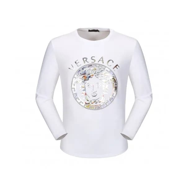 Versace 2020 Mens Medusa Crew-neck Silket Tshirts … - 1