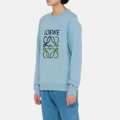 [로에베]Loewe 2020 Mens Logo Crew-neck Cotton Tshirts… - 1