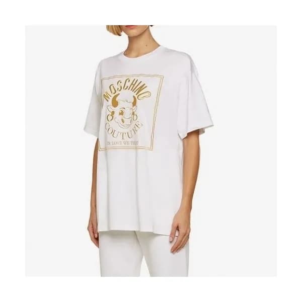 [모스키노]Moschino 2021 Mm/Wm Logo Cotton Short Sleeve… - 1