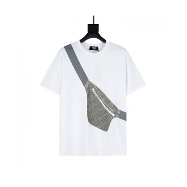 [펜디]Fendi 2021 Mens Logo Casual Short Sleeved Tshi… - 1