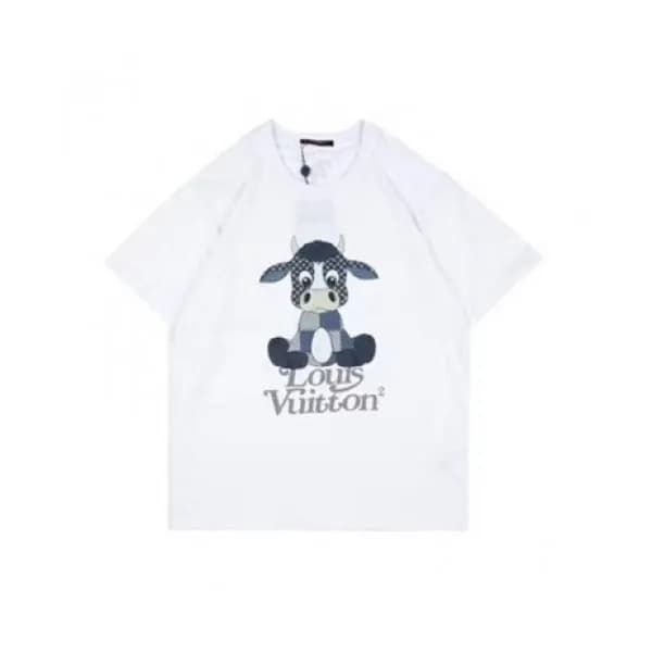 Louis vuitton Mm/Wm Logo Short Sleeved Tshirts Wh… - 1