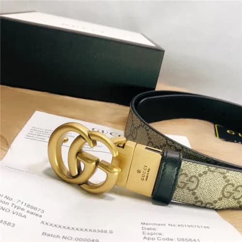 Gucci 2021 Women's Leather Belt,3.0cm,GUBT0216… - 1