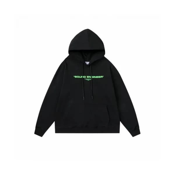 Off-white Mens Logo Cotton Hoodie Black - 오프화이트 2… - 1