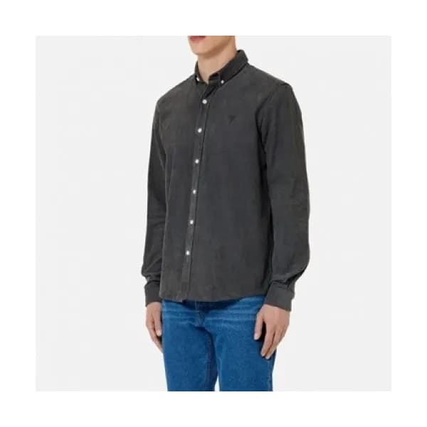 Ami Mens Logo Casual Shirts Gray - 아미 2021 남성 로고 캐… - 1