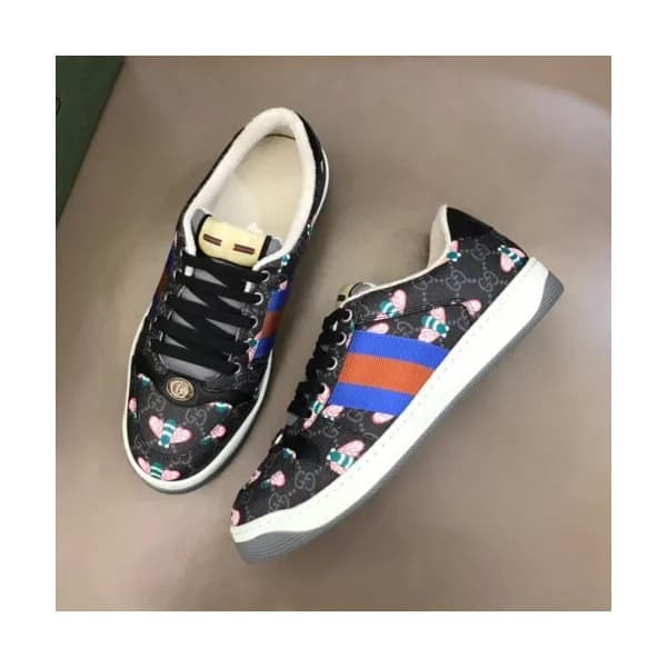 구찌 남/녀 트렌디 레더 스니커즈 Size(225 - 275) 블랙 - Gucci Un… - 1