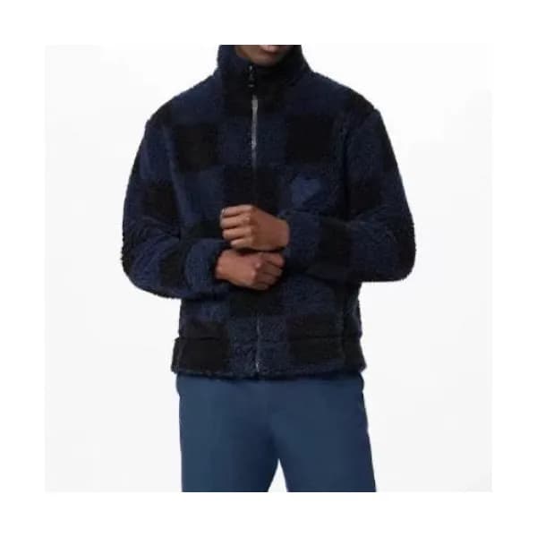 Louis vuitton Mens Logo Leather Jackets Black - 루… - 1