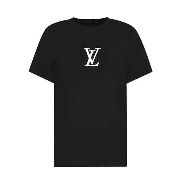 루이비통 남성 크루넥 블랙 반팔티 - Mens Black Tshirts - lou03943… - 1