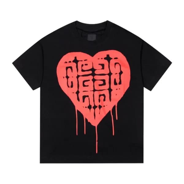 지방시 남성 크루넥 블랙 반팔티 - Mens Black Tshirts - giv0637x - 1