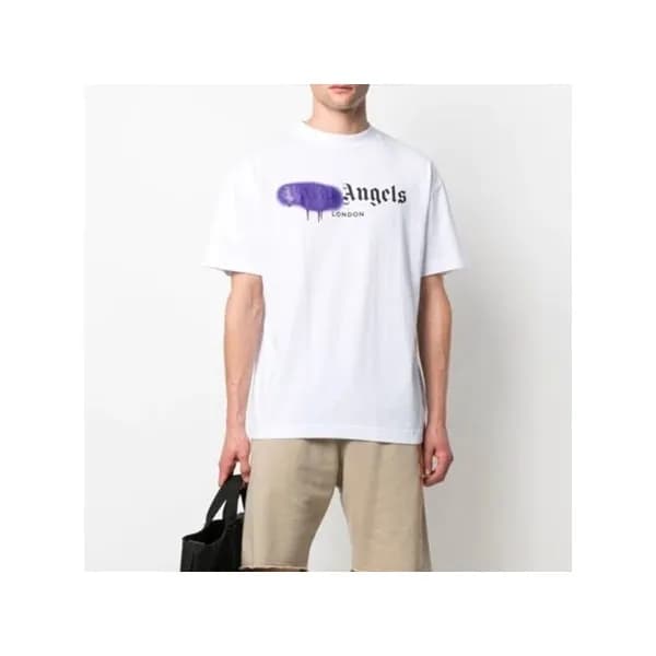 팜 엔젤스 남자 크루넥 화이트 반팔티 - Mens White Tshirts - pam036… - 1