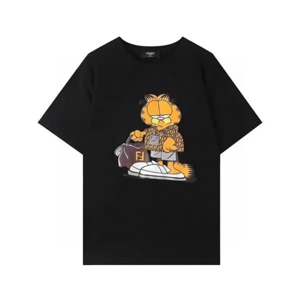 펜디 남성 크루넥 블랙 반팔티 - Mens Black Tshirts - fen01174x - 1
