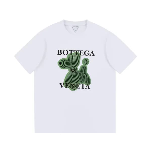 보테가 남/녀 크루넥 화이트 반팔티 - Unisex White Tshirts - bot26… - 1
