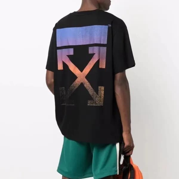 오프화이트 남성 모던 블랙 반팔티 - Mens Black Tshirts - off0829x - 1