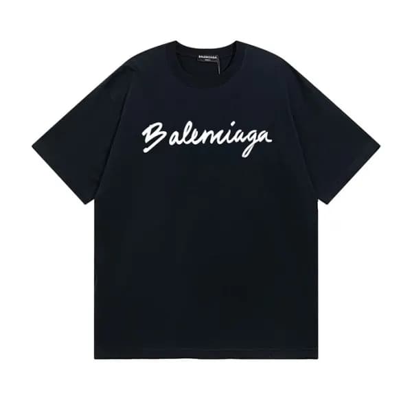 발렌시아가 남성 크루넥 블랙 반팔티 - Mens Black Tshirts - bal0157… - 1