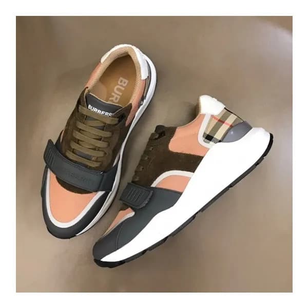 버버리 남성 벨크로 브라운 스니커즈 - Mens Brown Sneakers - bur044… - 1