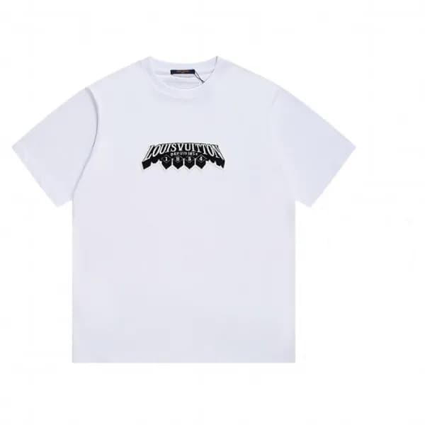 루이비통 남성 화이트 크루넥 반팔티 - Mens White Tshirts - lou0510… - 1