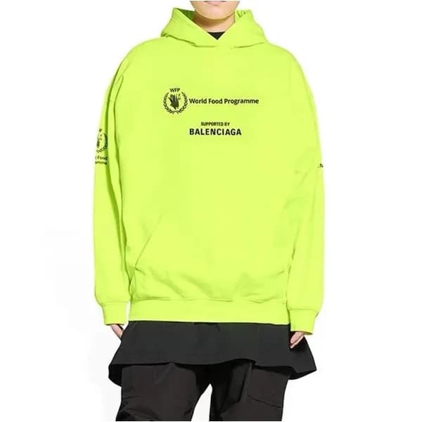발렌시아가 남/여 캐쥬얼 그린 후드티 - Unisex Green Hoodie - bal01… - 1