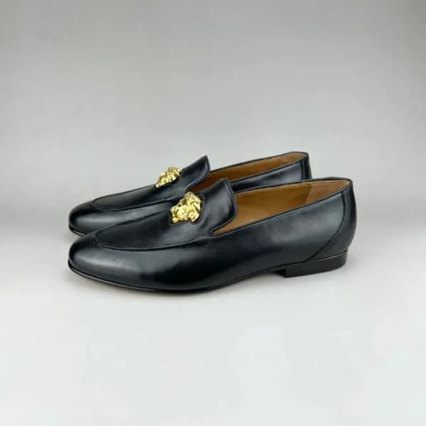베르사체 남성 메두사 블랙 로퍼 - Versace Mens Black Loafer - ve… - 1