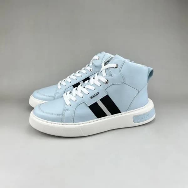 발리 남성 블루 하이탑 스니커즈 - Bally Mens Blue Sneakers - bal… - 1