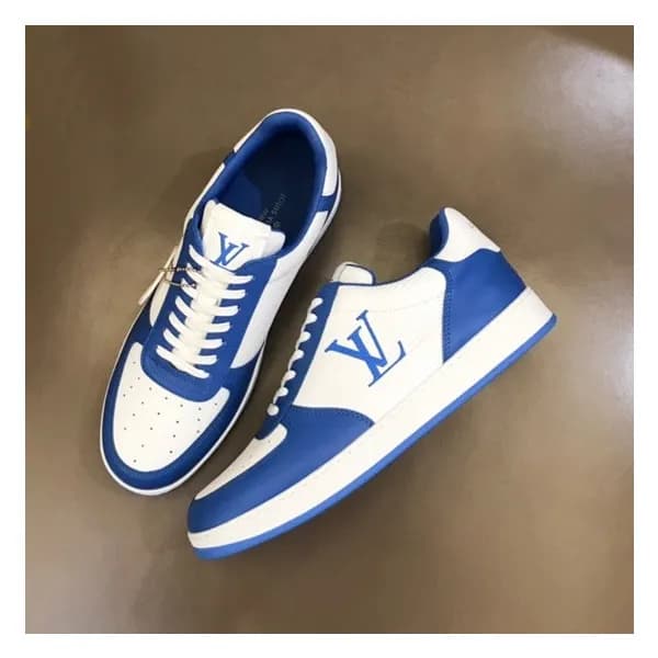 루이비통 남성 블루 스니커즈 - Louis vuitton Mens Blue Sneakers… - 1