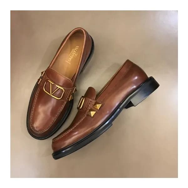 발렌티노 남성 브라운 로퍼 - Valentino Mens Brown Loafer - val… - 1